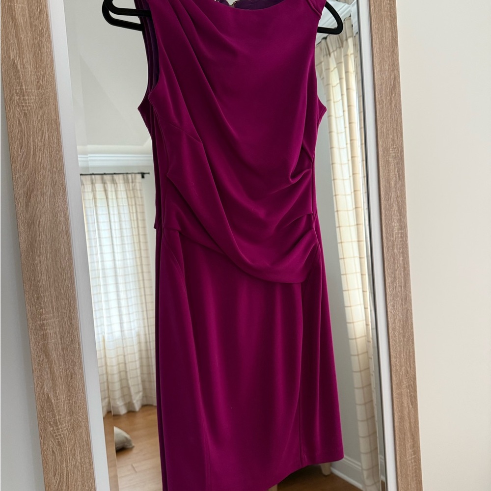 Maggy London Fuchsia Sleeveless Dress